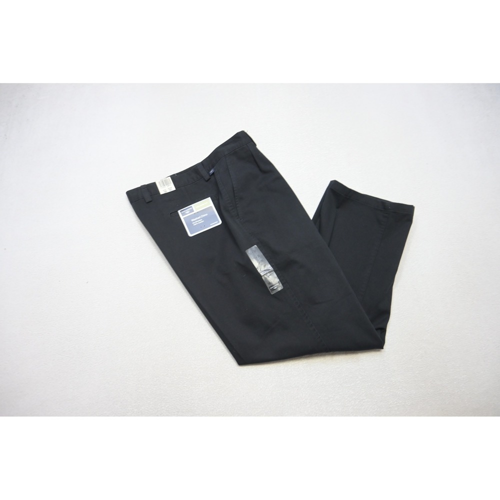 Dockers Washed Chino Pants Mens 38x30 Black Relaxed Fit Pleated No Wrinkle New‎